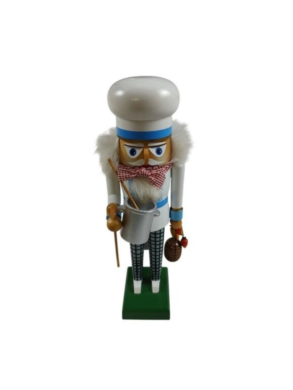 E M Merck Old World Christmas Wooden Chef Nutcracker 11"h